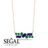 Sapphire Baguette Necklace Mix - Kinley No. 65