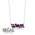 Sapphire Baguette Necklace Mix - Kinley No. 72