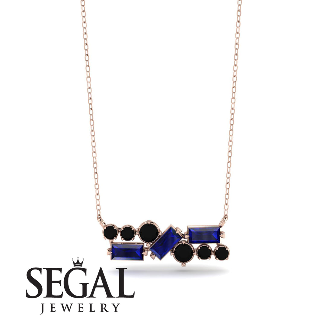 Sapphire Baguette Necklace Mix - Kinley No. 68