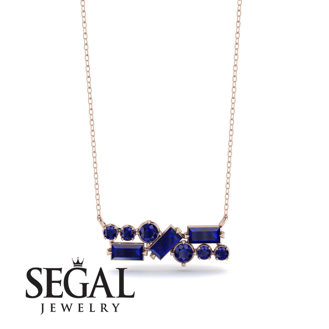 Sapphire Baguette Necklace Mix - Kinley No. 74