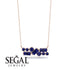 Sapphire Baguette Necklace Mix - Kinley No. 74