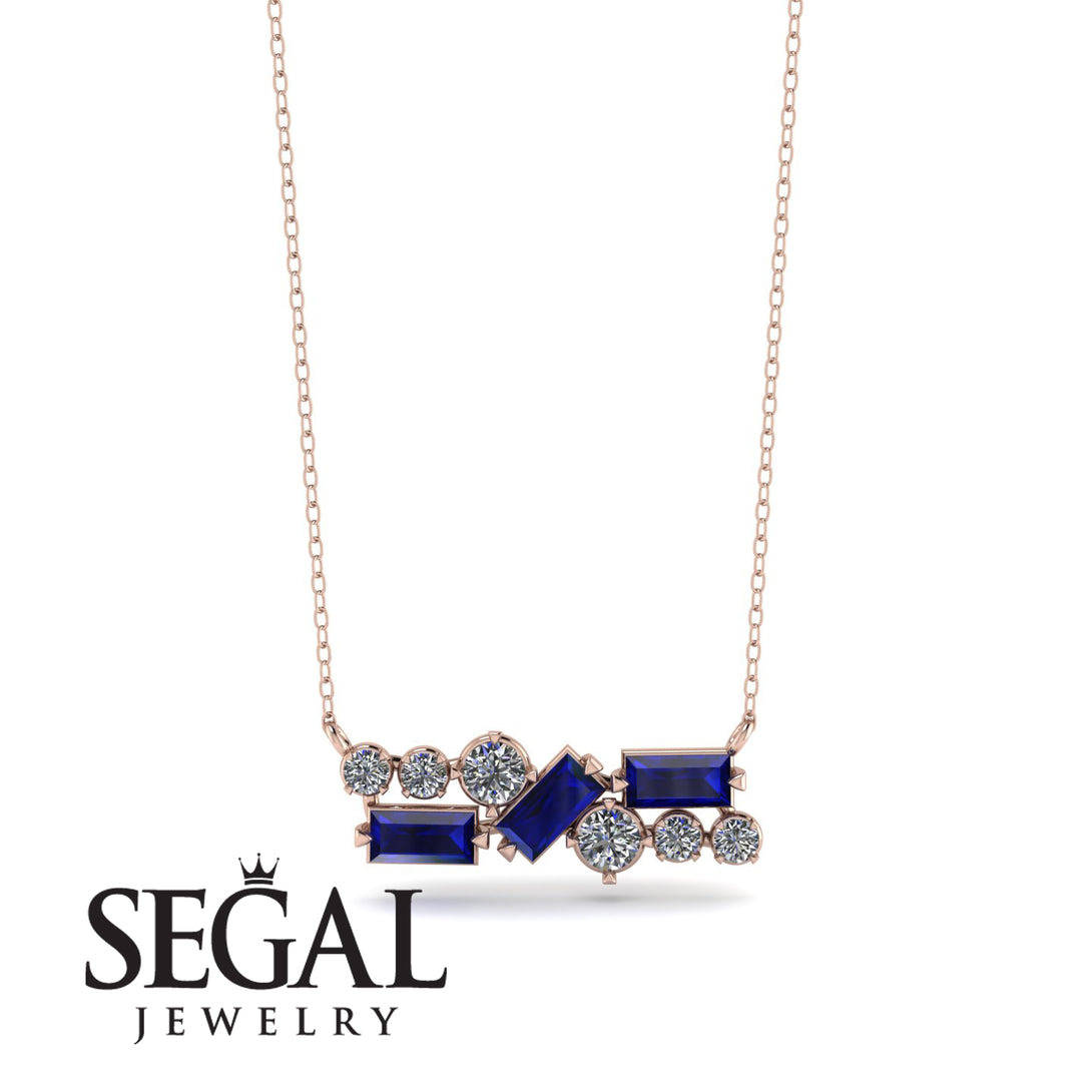 Sapphire Baguette Necklace Mix - Kinley No. 62