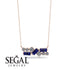 Sapphire Baguette Necklace Mix - Kinley No. 62