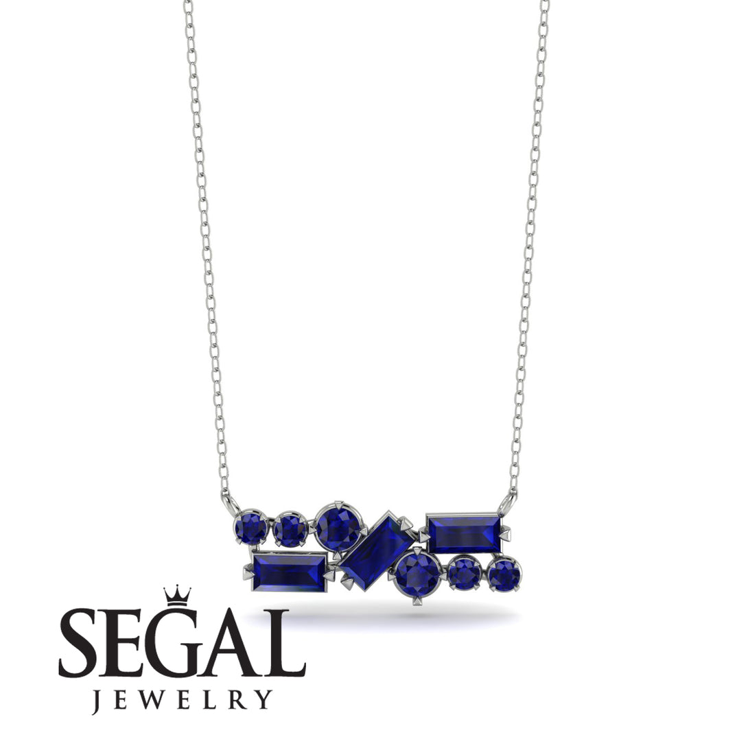 Sapphire Baguette Necklace Mix - Kinley No. 75