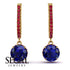 Sapphire Dangle Earrings With Hidden Halo - Adaline No. 58 image 10