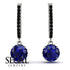 Sapphire Dangle Earrings With Hidden Halo - Adaline No. 45 image 10