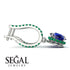 Sapphire Dangle Earrings With Hidden Halo - Adaline No. 30