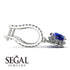 Sapphire Dangle Earrings With Hidden Halo - Adaline No. 15 image 2