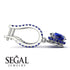 Sapphire Dangle Earrings With Hidden Halo - Adaline No. 75 image 2