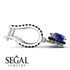 Sapphire Dangle Earrings With Hidden Halo - Adaline No. 45
