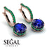 Sapphire Dangle Earrings With Hidden Halo - Adaline No. 29 image 3