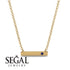 Sapphire Gold Necklace Bar - Crystal No. 13