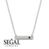 Sapphire Gold Necklace Bar - Crystal No. 15