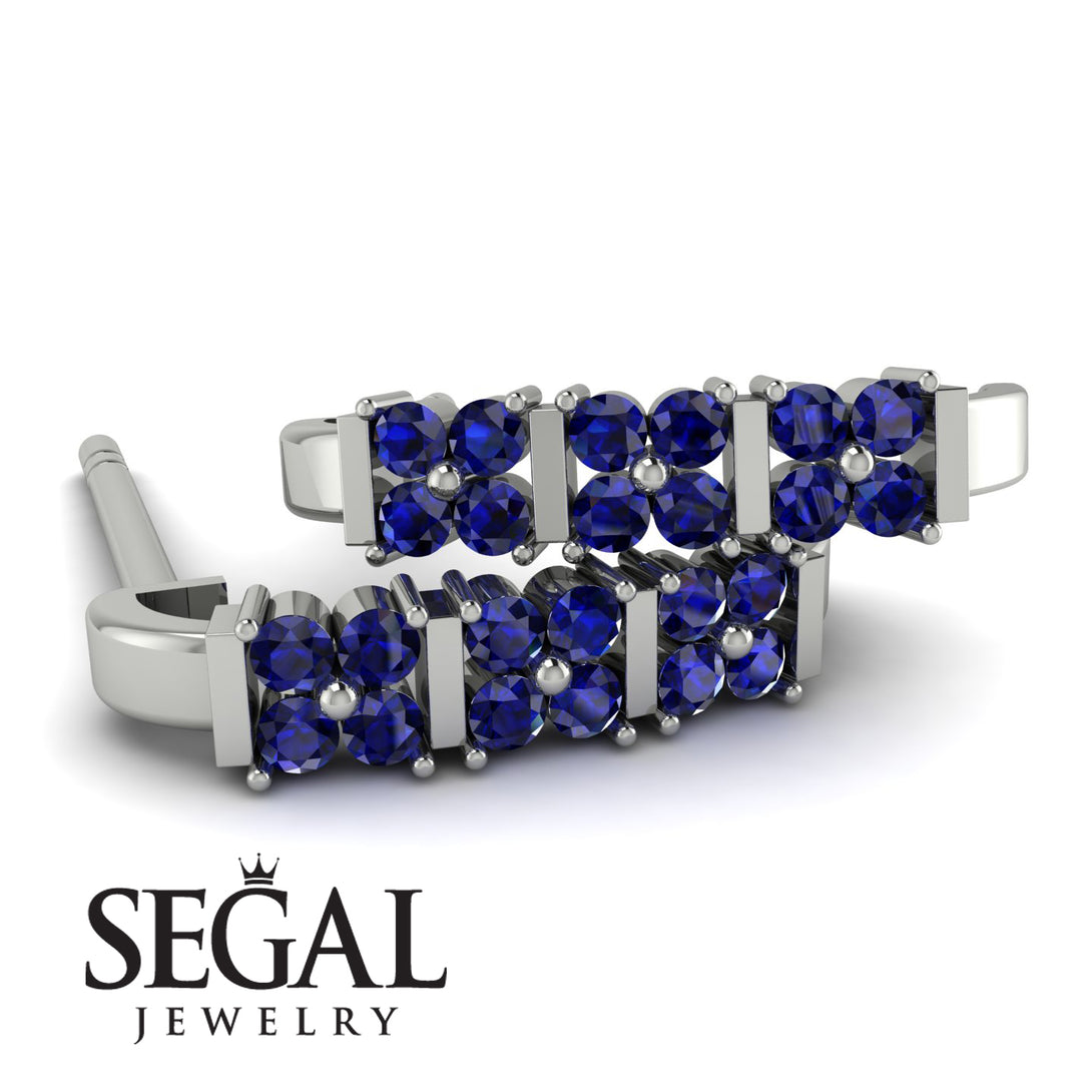 Sapphire Minimalist Earrings - Elliot No. 15