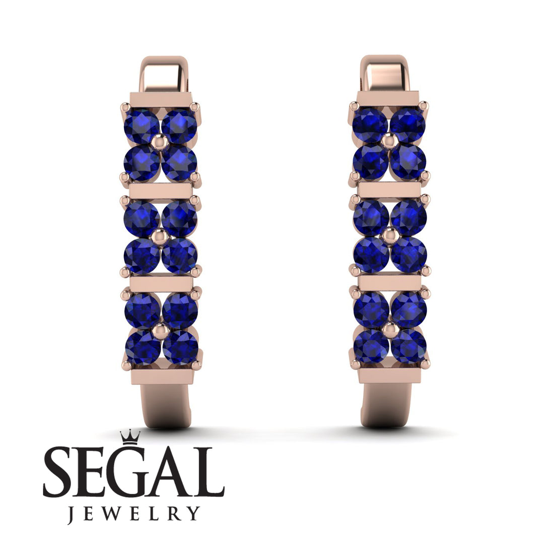 Sapphire Minimalist Earrings - Elliot No. 14