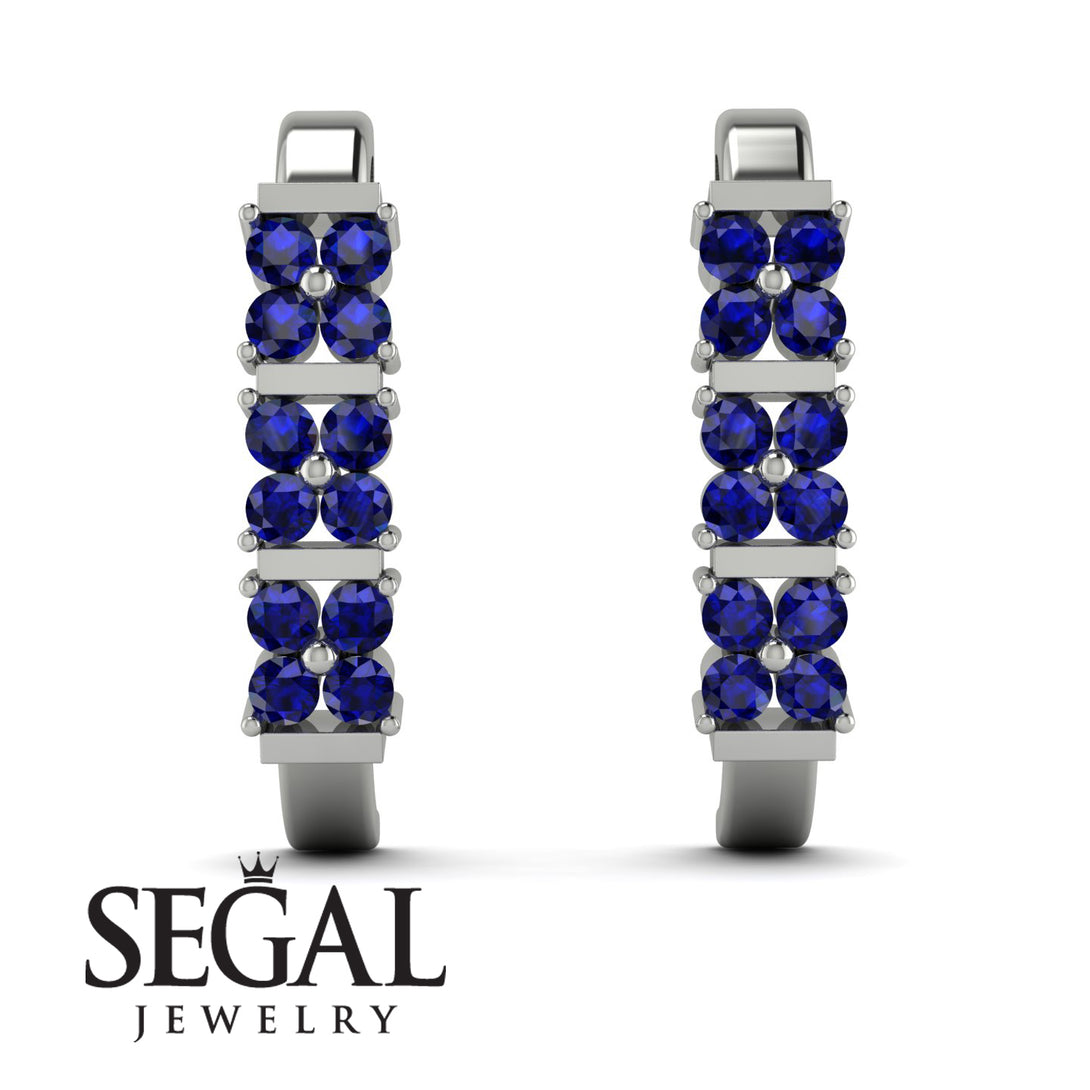 Sapphire Minimalist Earrings - Elliot No. 15