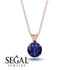 Sapphire Necklace With Hidden Halo - Adaline No. 74 image 9