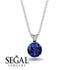 Sapphire Necklace With Hidden Halo - Adaline No. 30