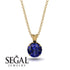 Sapphire Necklace With Hidden Halo - Adaline No. 43