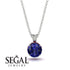 Sapphire Necklace With Hidden Halo - Adaline No. 60