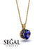 Sapphire Necklace With Hidden Halo - Adaline No. 73