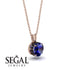 Sapphire Necklace With Hidden Halo - Adaline No. 44
