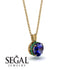 Sapphire Necklace With Hidden Halo - Adaline No. 28