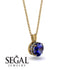 Sapphire Necklace With Hidden Halo - Adaline No. 13