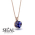 Sapphire Necklace With Hidden Halo - Adaline No. 74