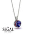 Sapphire Necklace With Hidden Halo - Adaline No. 60