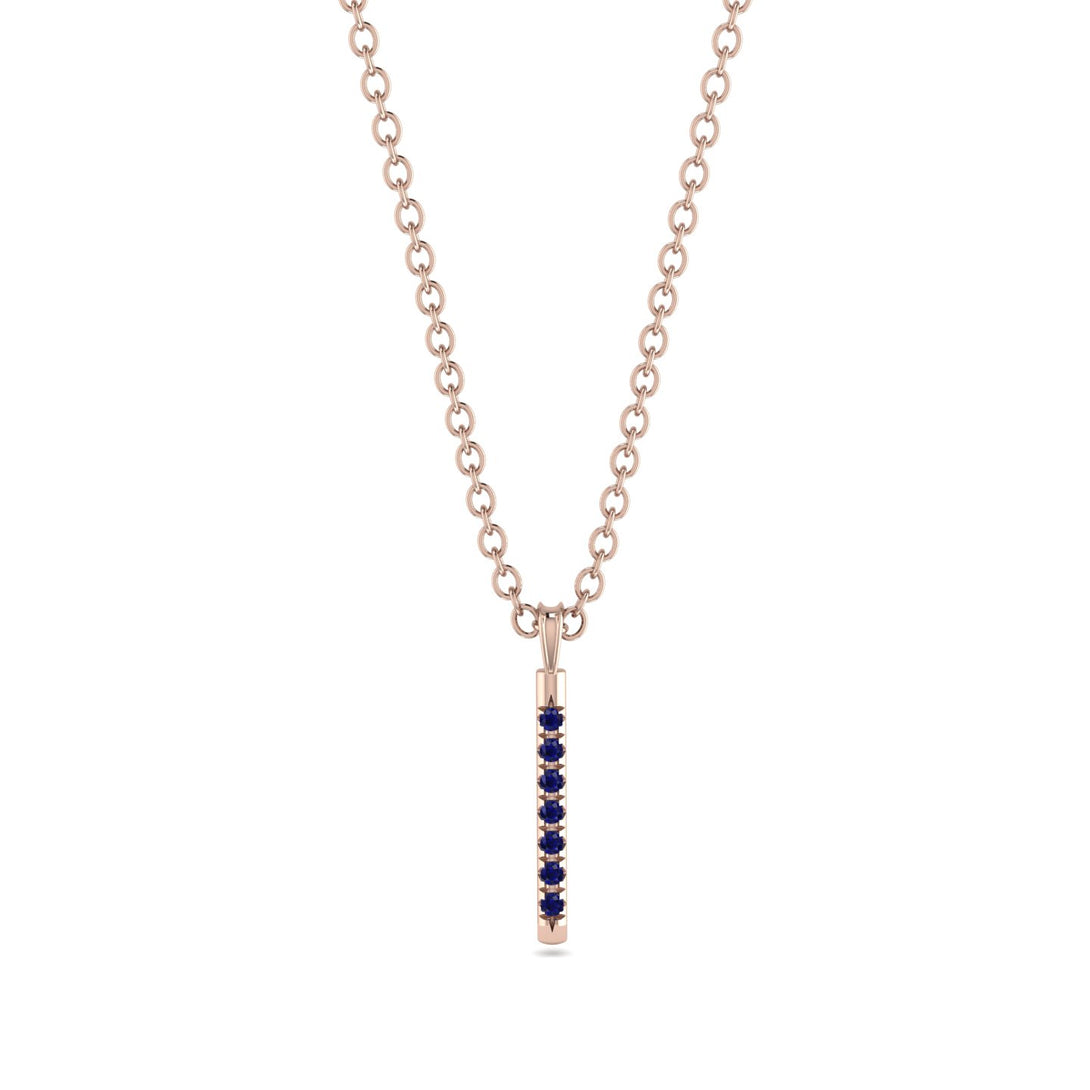 Sapphire Stick Pendant - Kate No. 14
