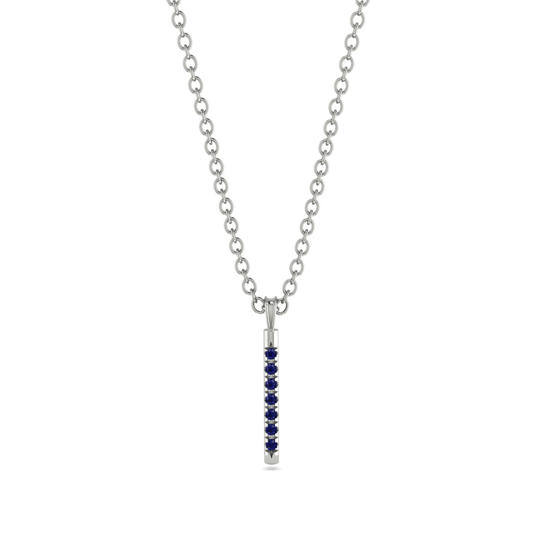 Sapphire Stick Pendant - Kate No. 15