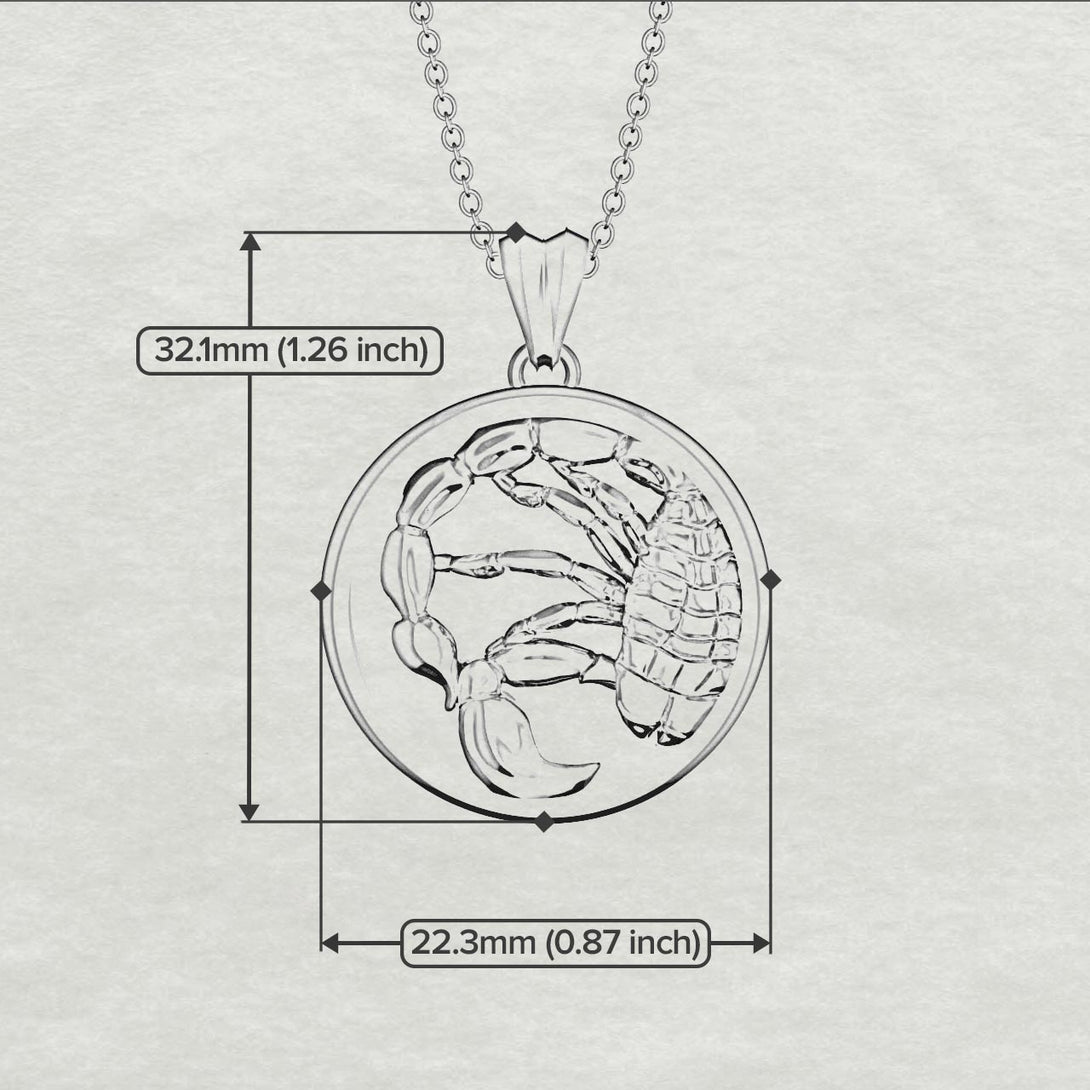 Elegant Zodiac Pendant - Scorpio No. 3