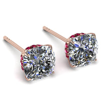 Hidden Halo Cushion Diamond Earrings - Alivia No. 47 image 1