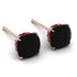 Hidden Halo Cushion Black Diamond Earrings - Alivia No. 53 image 1