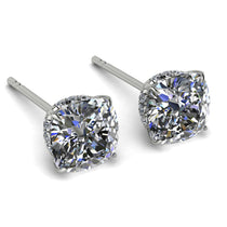 Hidden Halo Cushion Diamond Earrings - Alivia No. 3 image 1