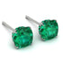 Hidden Halo Cushion Emerald Earrings - Alivia No. 21 image 1
