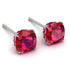 Hidden Halo Cushion Ruby Earrings - Alivia No. 57 image 1