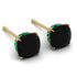 Hidden Halo Cushion Black Diamond Earrings - Alivia No. 22 image 1