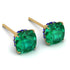Hidden Halo Cushion Emerald Earrings - Alivia No. 64