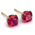 Hidden Halo Cushion Ruby Earrings - Alivia No. 70 image 1