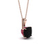 Hidden Halo Cushion Black Diamond Necklace - Alivia No. 53 image 1