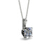 Hidden Halo Cushion Diamond Necklace - Alivia No. 33 image 1