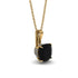 Hidden Halo Cushion Black Diamond Necklace - Alivia No. 7 image 1