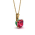 Hidden Halo Cushion Ruby Necklace - Alivia No. 25 image 1