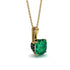 Hidden Halo Cushion Emerald Necklace - Alivia No. 34 image 1