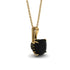 Hidden Halo Cushion Black Diamond Necklace - Alivia No. 37 image 1