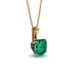 Hidden Halo Cushion Emerald Necklace - Alivia No. 64 image 1