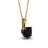 Hidden Halo Cushion Black Diamond Necklace - Alivia No. 67 image 1