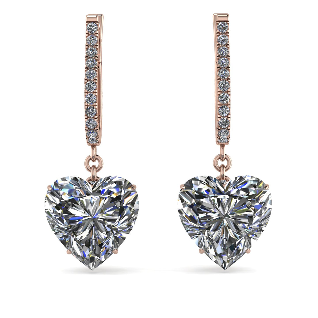 Heart Diamond Earrings - Noelle No. 2